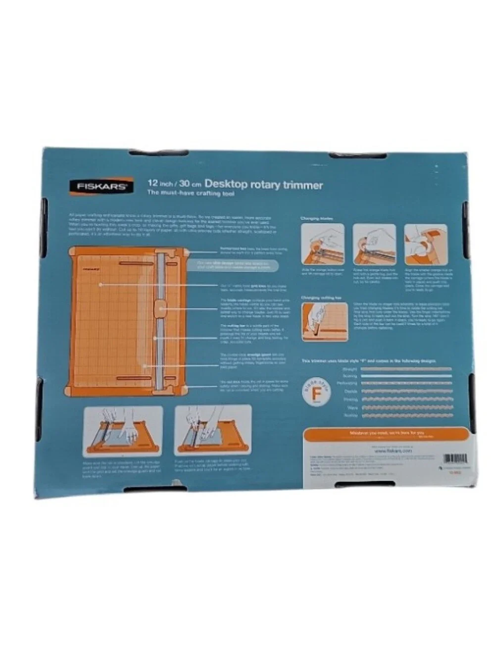Fiskars 12 Inch Desktop Rotary Trimmer NIB Scrapbook Paper Cutter Craft Tool